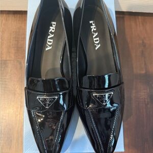 Prada Women’s Black Slip-On Loafers Size 38